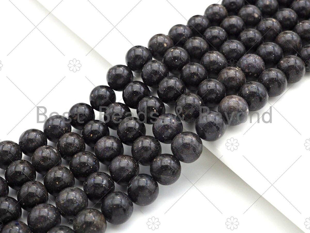Genuine Rare Australian Black Opal Round Smooth Beads, 6mm/8mm/10mm High Quality Black Opal, Natural Opal, 15.5'' Full Strand, Sku#U1056