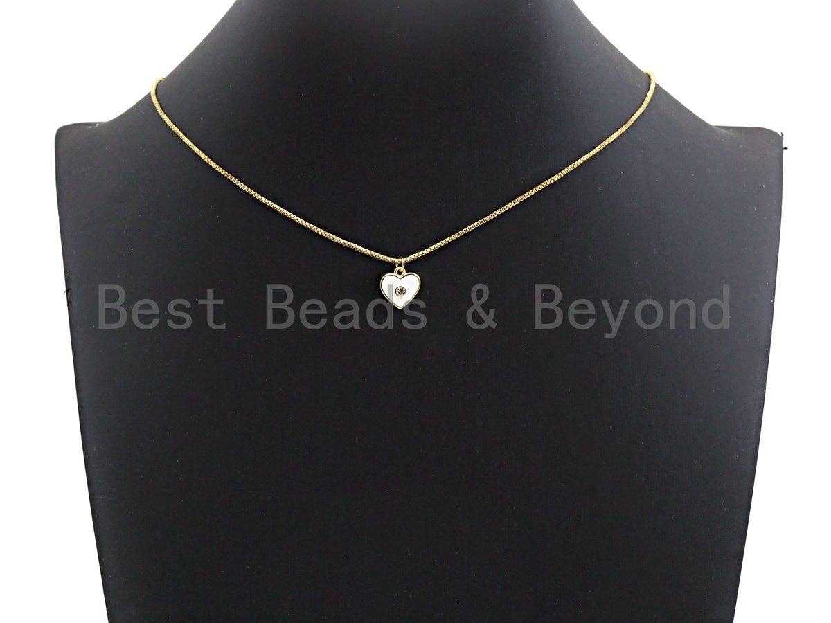 Enamel Colorful Big Cz On Heart Pendant,CZ Micro Pave Oil Drop pendant,Enamel pendant,Enamel Jewelry,11mm,sku#Z643