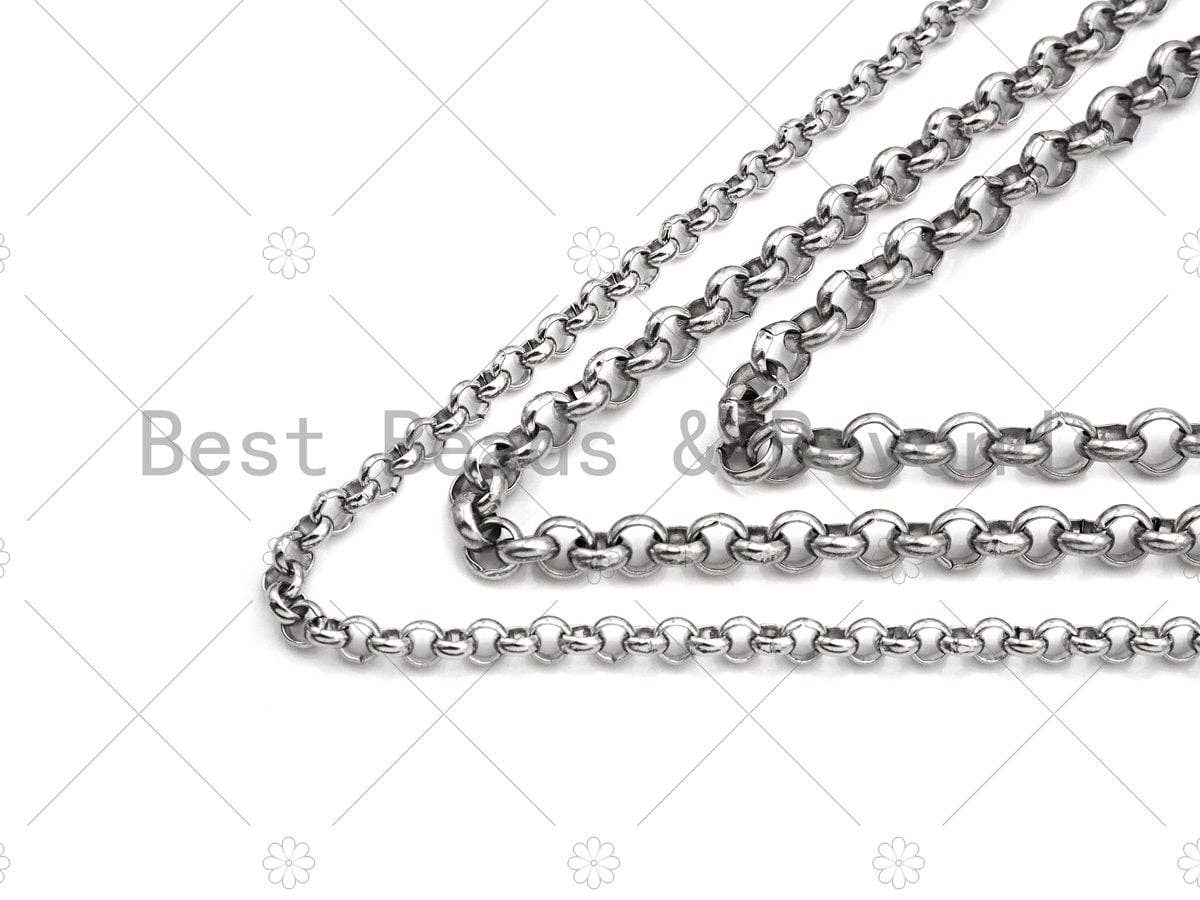 High Quality 4mm/5mm/6mm Stainless Steel Rolo Chain by Yard,
