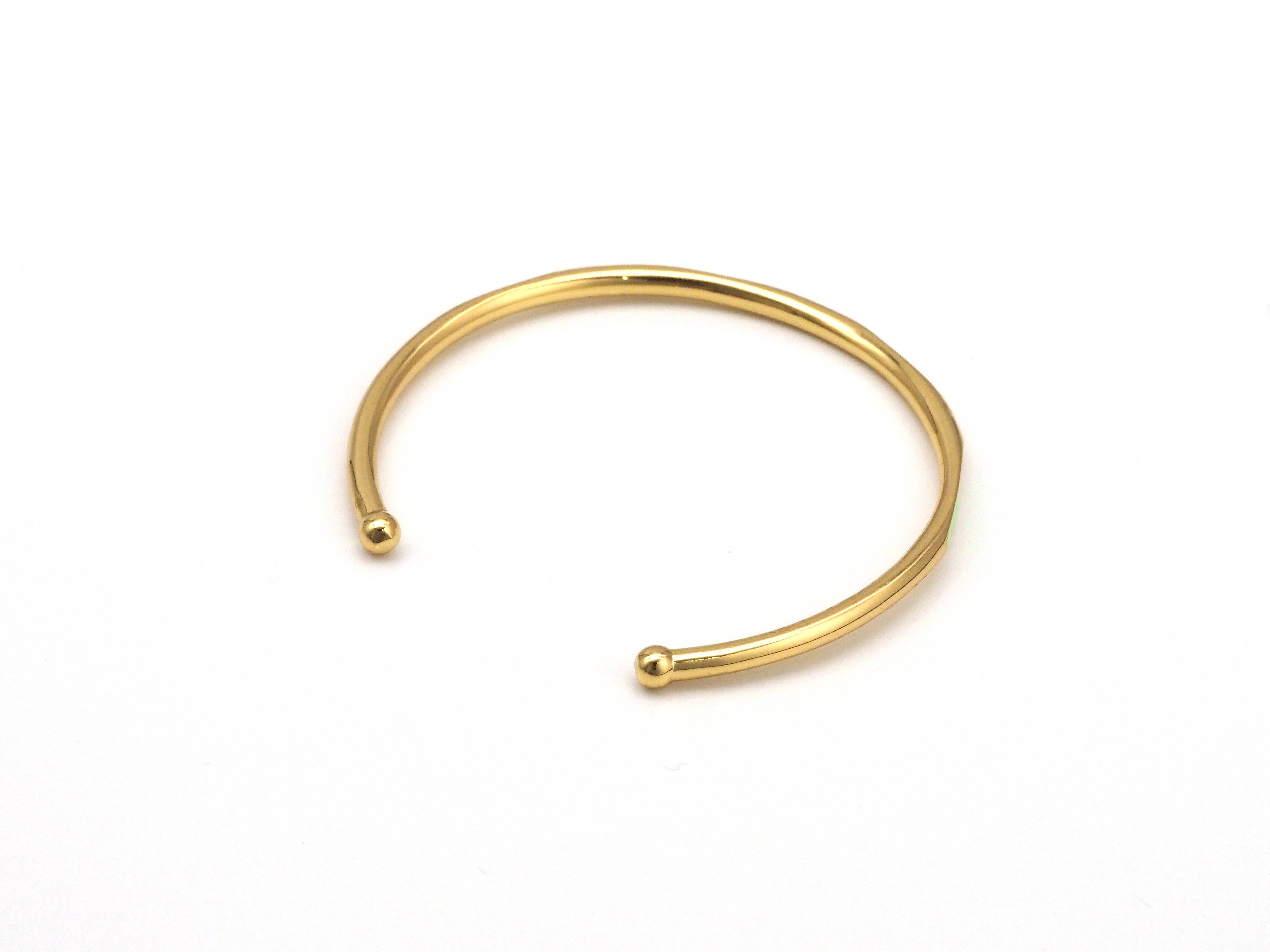 Colorful Enamel Thin Bangle Bracelet, O71