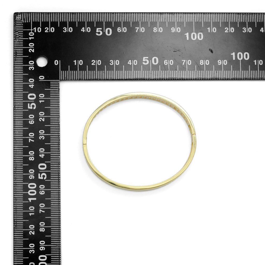 Colorful Baguette CZ Pave Round Gold  Bracelet, Sku#ML81