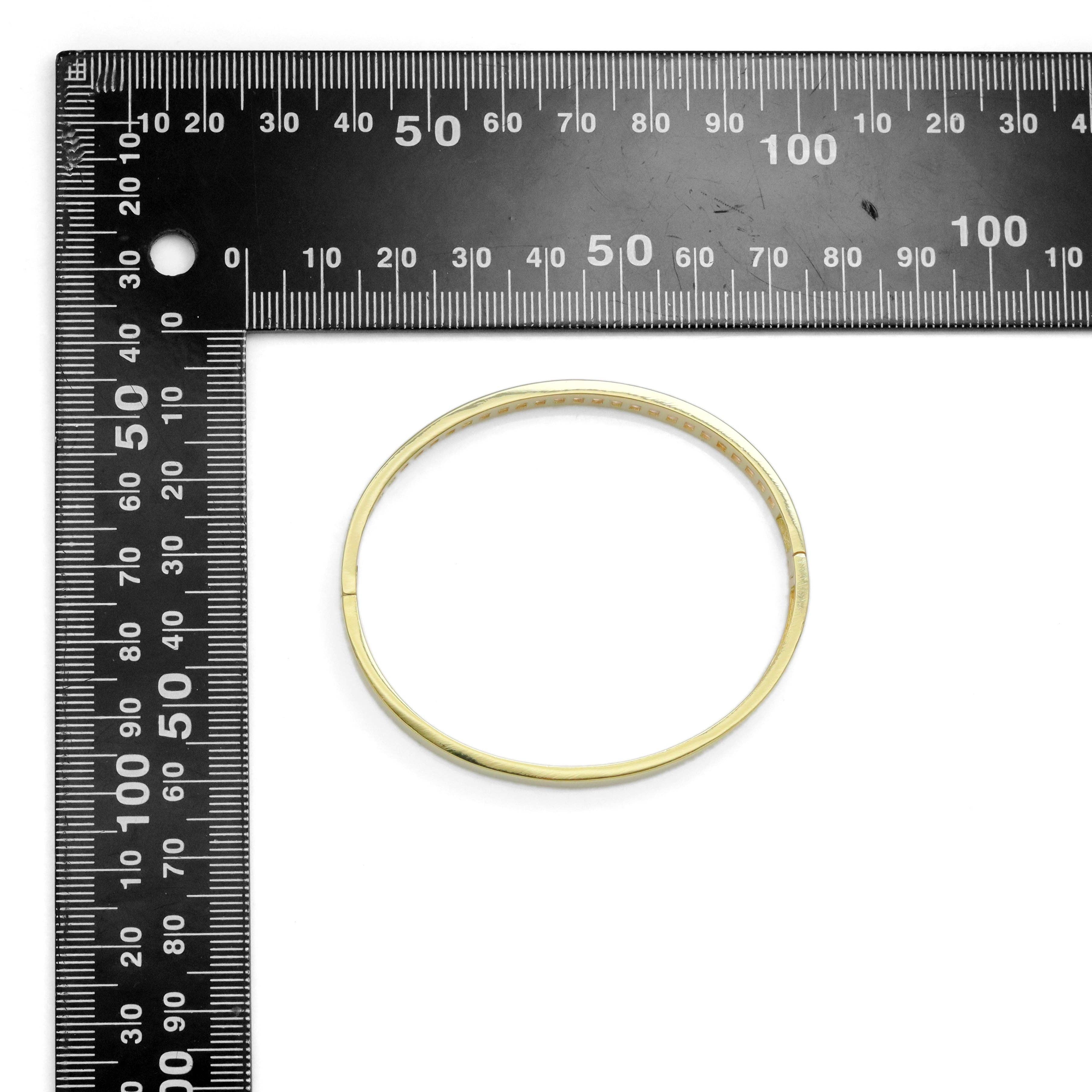 Colorful Baguette CZ Pave Round Gold  Bracelet, Sku#ML81