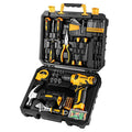 DEKOPRO 126-Piece Pink Household Tool Set with 8V Cordless Drill, Rechargeable Battery, All-In-One Compact Tools Kit, Perfect Christmas Gift, Ideal for Home Repairs & DIY Projects