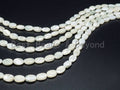 High Quality White Mother of Pearl, Mop Shell, Oval Smooth Beads, 6x8mm/8x10mm/8x12mm/10x14mm/13x18mm/15x20mm/18x25mm, 15"-16 strand, SKU#T6