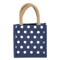 Polka Dot Petite Gift Tote   Royal/White 7x7x5