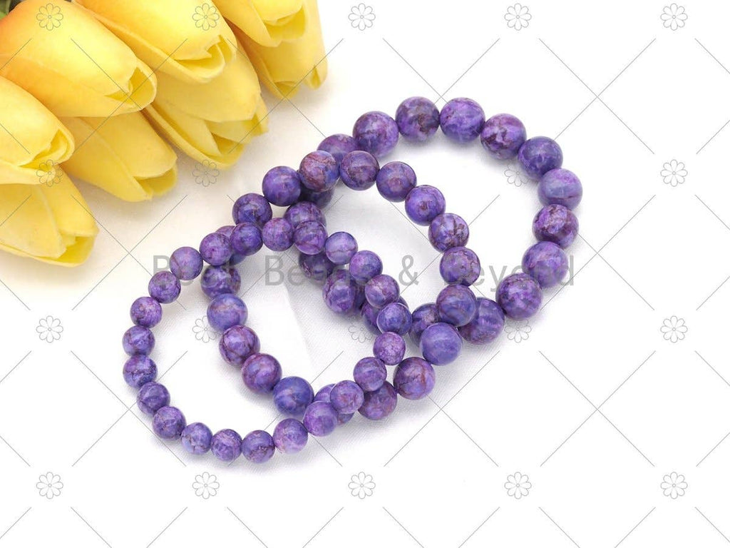 Natural African Turquoise Stretchy Bracele, Sku#EF81