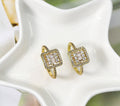 CZ Gold Square Adjustable Ring, Sku#LD323
