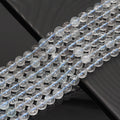 Genuine White Topaz Round Smooth Beads, Sku#U1640