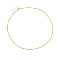 Gold Thin Slinky Herringbone Chain Necklace, Sku#LD535