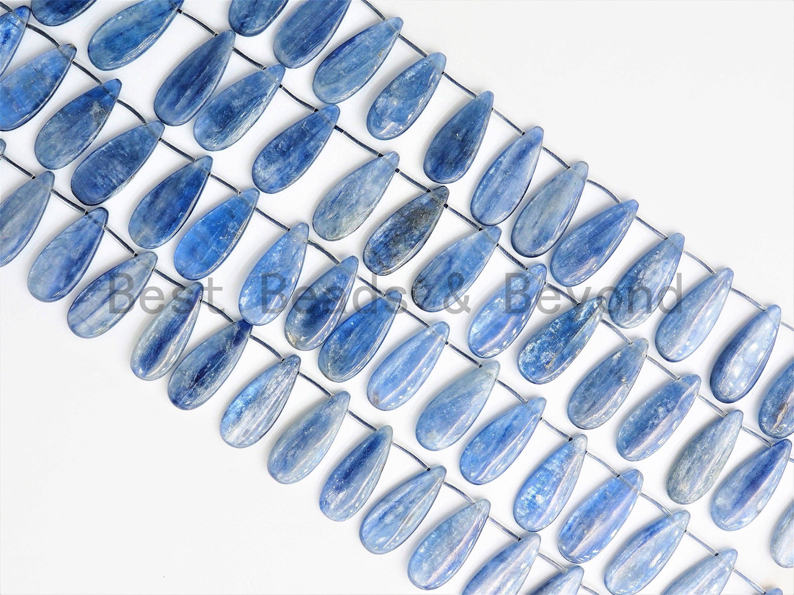 High Quality Natural Kyanite beads, 10x24mm/12x25mm,Teardrop Top Drilled Gemstone Beads, 16inch strand, SKU#U327