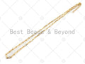 18/16/7 Dainty  Paper Clip Chain Necklace and Bracelet, Sku#LK106