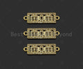 Gold Filled CZ Micro Pave Mom Word On Rectangle Shape Connector, 18K Gold Filled Connector, Mother's Day Gift, 25x8mm,Sku#LD112