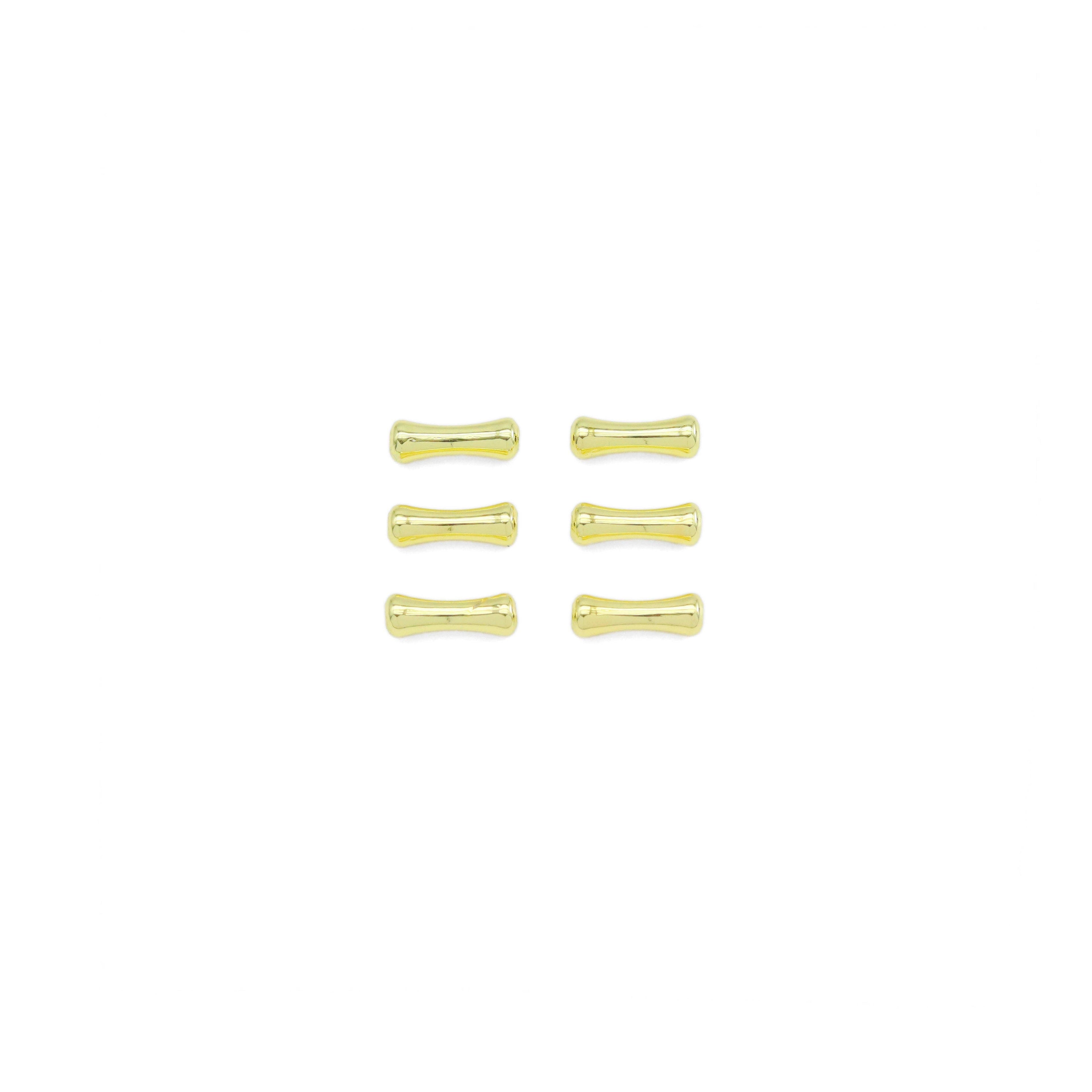 Bamboo Stem Shape Gold Spacer beads, Sku#JL190