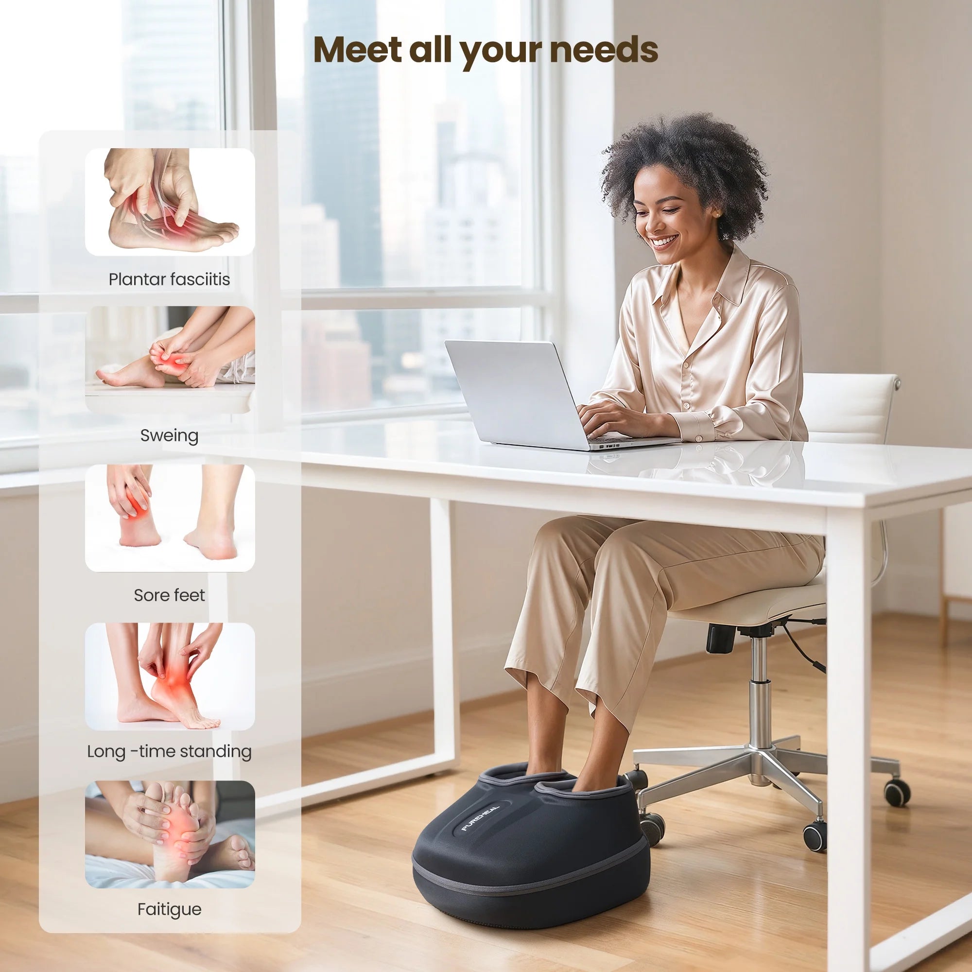 RENPHO Foot Massager with Heat,Shiatsu Foot Massager Machine for Plantar Fasciitis, FSA HSA Eligible, Mothers Day Gifts for Women Mom