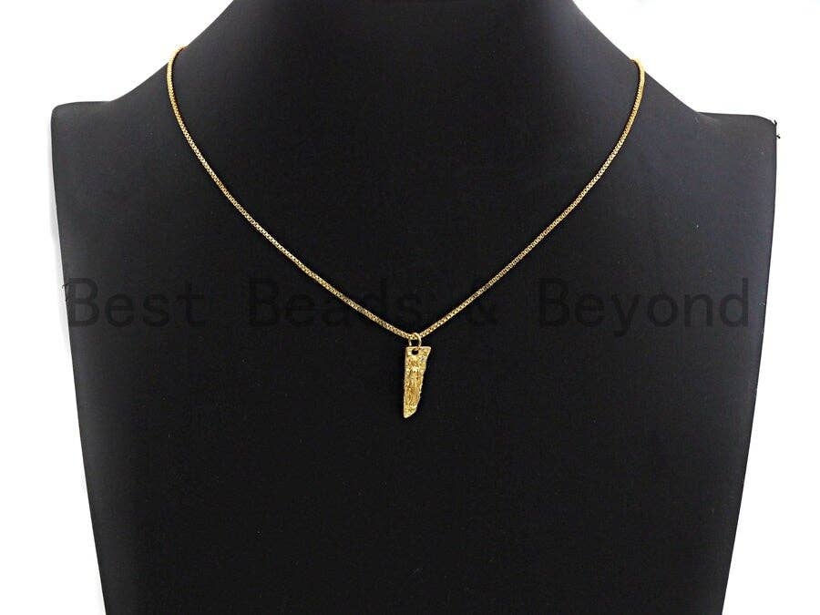 Pre-Selling CZ Micro Pave Irregular Triangle With Virgin Mary Pendant,Cubic Zirconia Charm, Silver/Gold Pendant, 7x19mm,sku#Y214