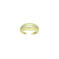 Gold Dome Adjustable Ring with CZ middle Line, Sku#LX650