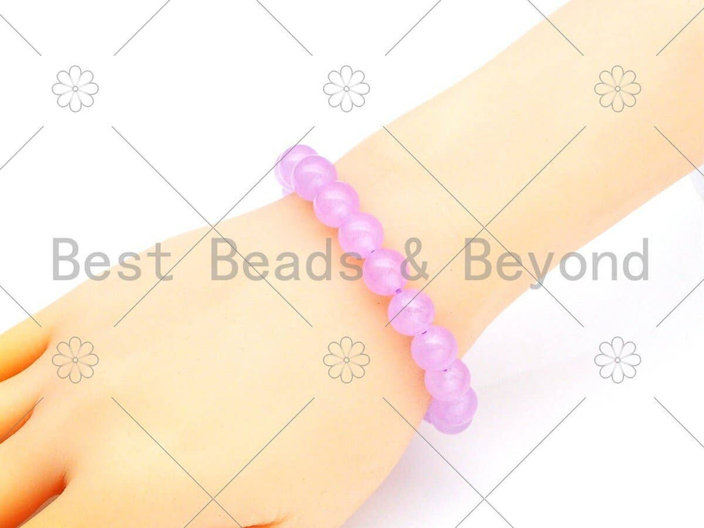 Natural Pink/Lilac/Purple/Orange/Lime/Blue Stretchy Bracelet