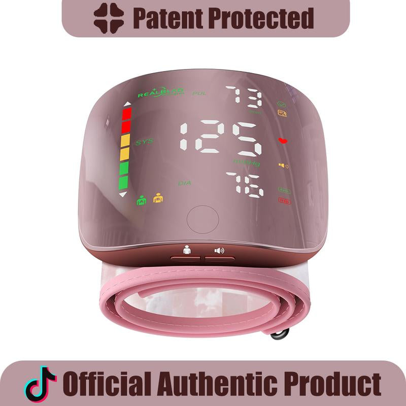 Ziqing Wrist Blood Pressure Monitor Led Display, Touch Screen Wrist Blood Pressure Cuff 99X2 Reading Memory Wrist Bp Monitor with Carrying Case Health Monitoring