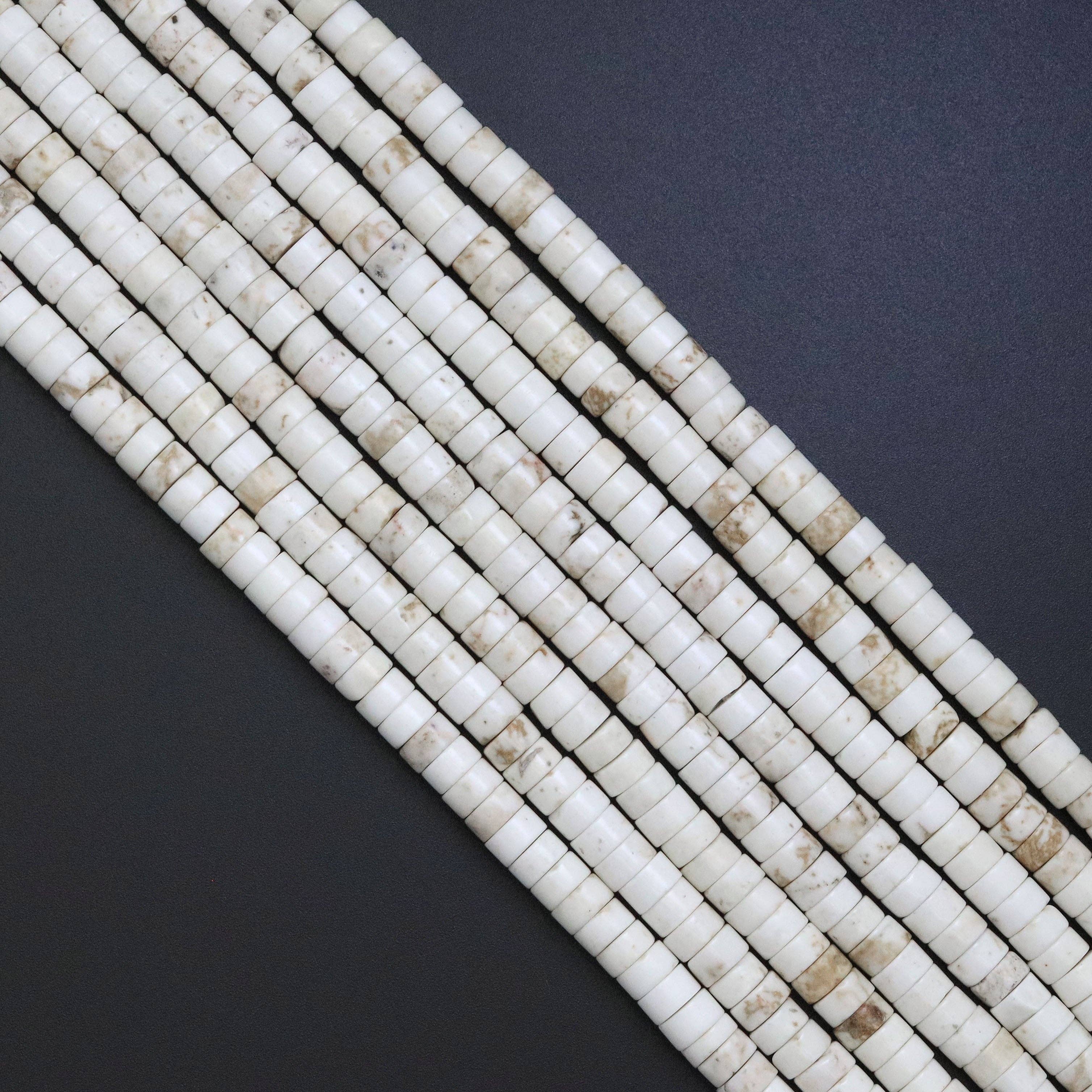White Turquoise Heishi Beads, Sku#U1834