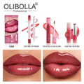 OLIBOLLA Volume Lip Sculpt Trio Set Lip Liner Lipstick Lip Glaze 3-In-1 Easy Color Gift Box for Flawless Glossy Lips