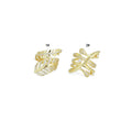Clear CZ Leaf Multiline Wrap Statement Adjustable Ring, Sku#LD734