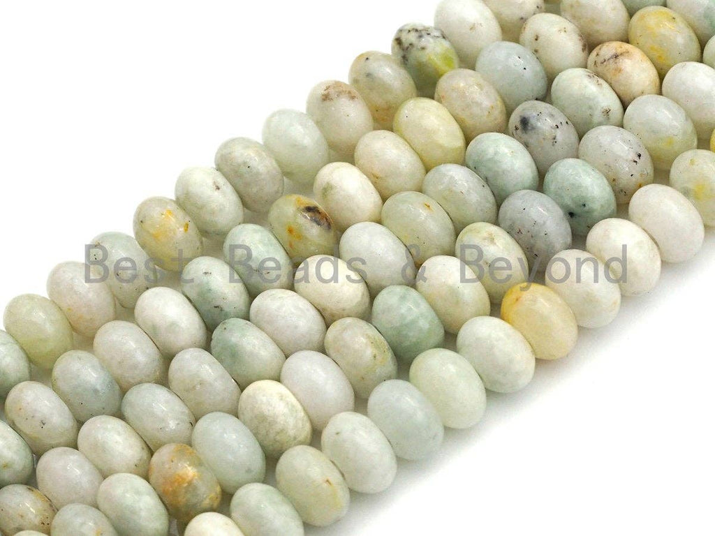 2mm Large Hole Natural Chinese Agate Beads, Rondelle Smooth 6x10mm/5x8mm, 8" Long Strands, sku#U707