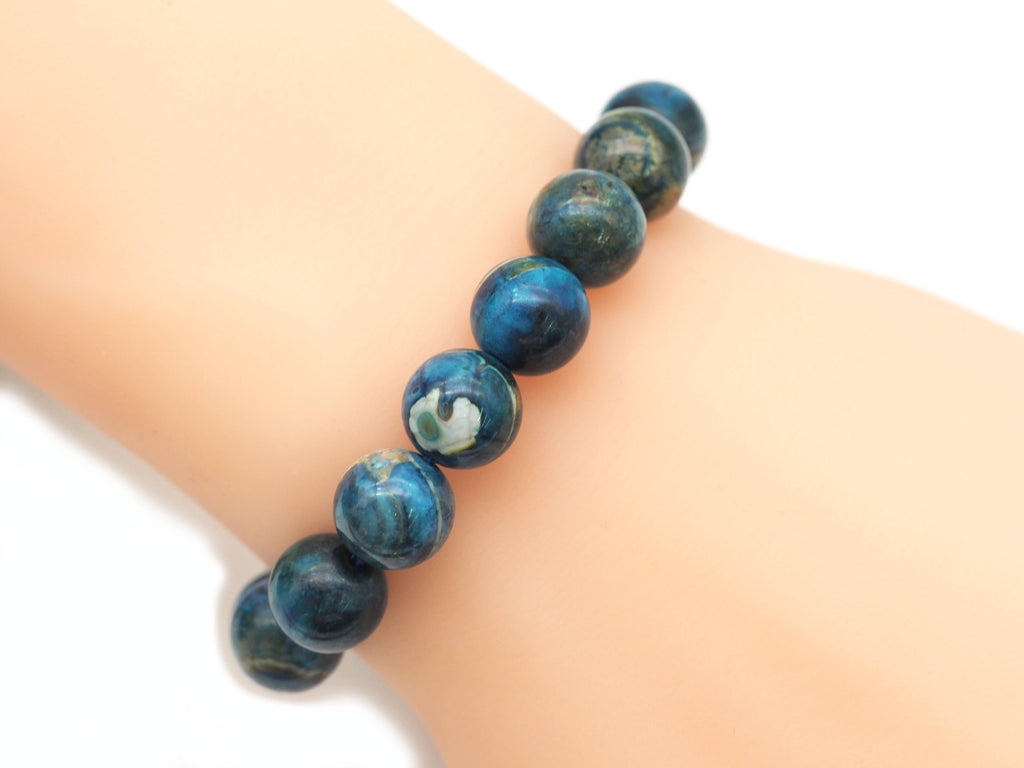 Tibetan Agate 10mm Stretchy Bracelet, Sku#EF92C