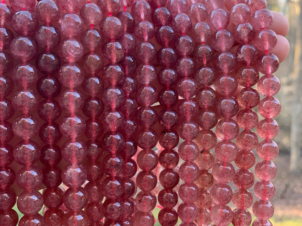 Top Quality Genuine Strawberry Quartz Beads, U1223