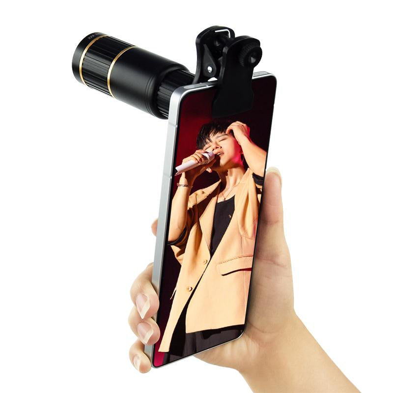 HD 22X Optical Zoom Mobile Phone Lens Universal Clip-On Telescope, Hunting, Camping, Mountaineering, Outdoor Fishing