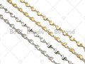 6x10mm Dainty Moon Link Chain by Yard, sku#M368