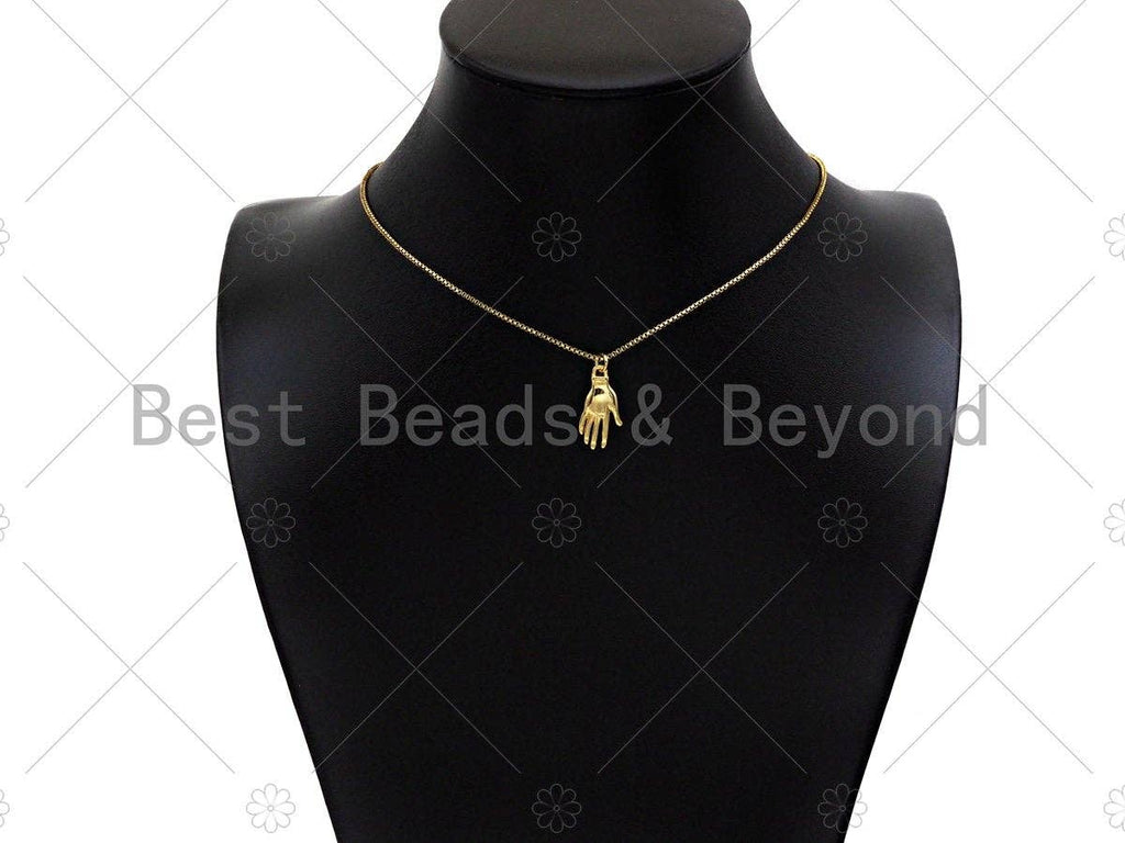 Dainty Gold Hand Shape Pendant/Charm, Gold Palm Charm, Necklace Bracelet Charm Pendant,10x20mm, Sku#Z1278