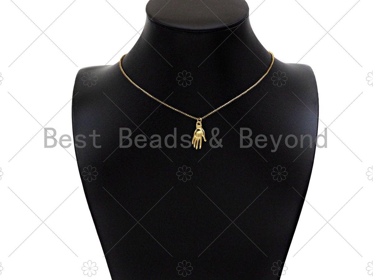 Dainty Gold Hand Shape Pendant/Charm, Gold Palm Charm, Necklace Bracelet Charm Pendant,10x20mm, Sku#Z1278