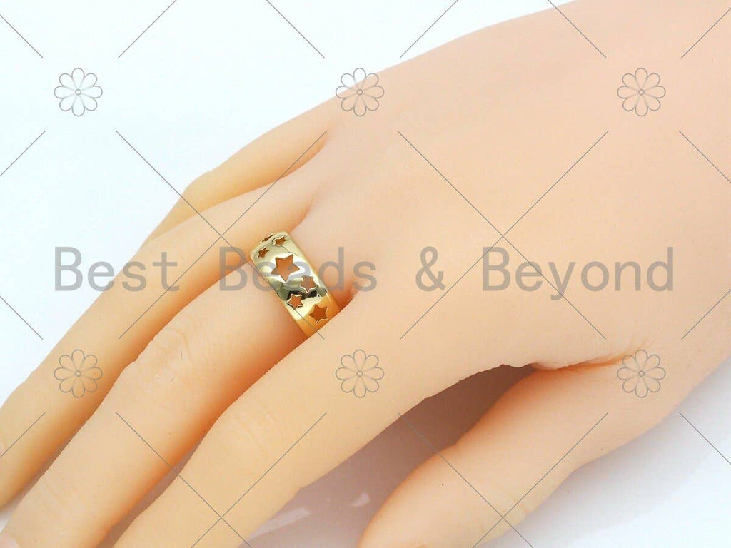 Hollow Out Star Shape Adjustable Ring,Sku#X213
