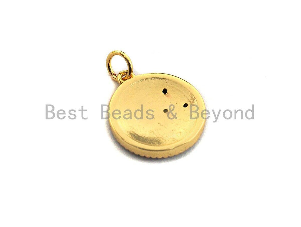 Black white Moon Star Enamel Round Disc Charm, Enamel Charm Pendant, Enamel Jewerly,  Moon star Jewerly, 15x17mm,sku#Z409