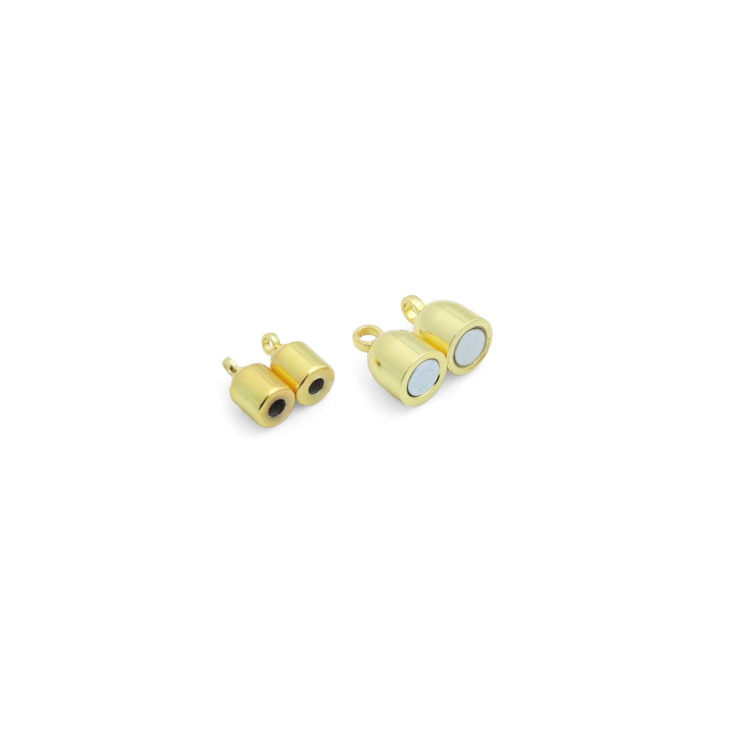 Gold Silver Oval Capsule Shape Strong Magnetic Clasp, Sku#A494