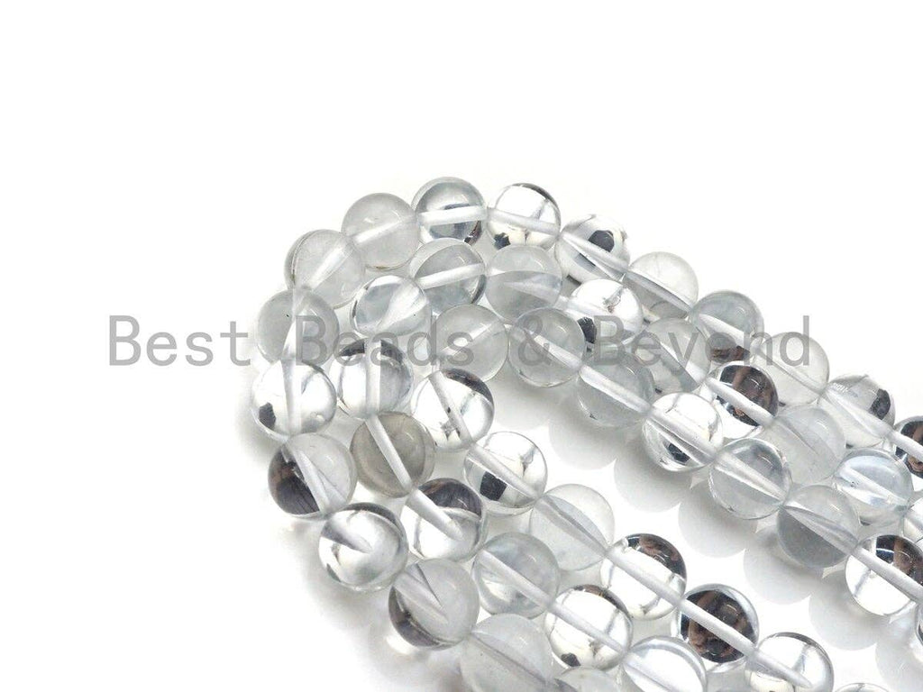 NEW Color!! Clear Spectrolite Quartz, High Quality in Round 6mm/8mm/10mm/12mm, Manmade Crystal beads, 15.5inch strand, SKU#U842