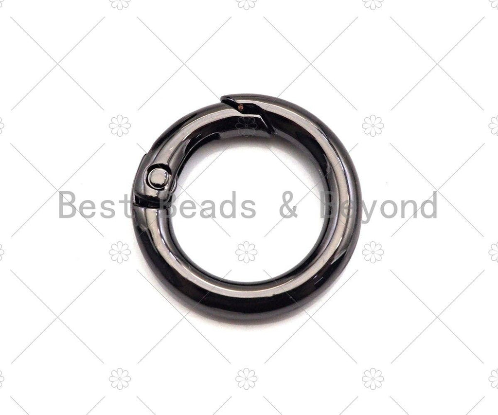12mm/15mm/20mm/27mm Spring Gate, Gold/Silver/Gunmental Round Clasp, SKU#K123