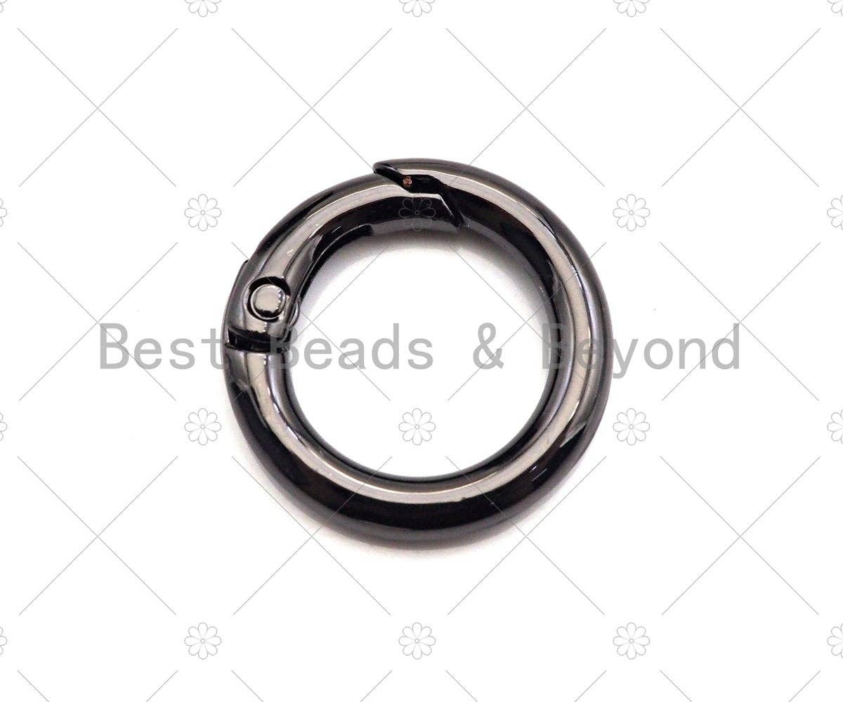 12mm/15mm/20mm/27mm Spring Gate, Gold/Silver/Gunmental Round Clasp, SKU#K123