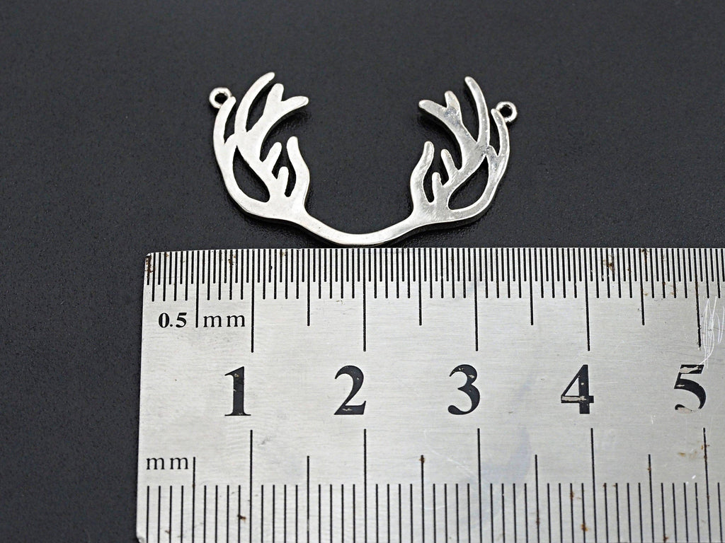 Antler Shape Pendant/Charm, Anteler Pendant, Silver/Gold/Black/Rose Gold Tone, 18x27mm,Sku#Z582