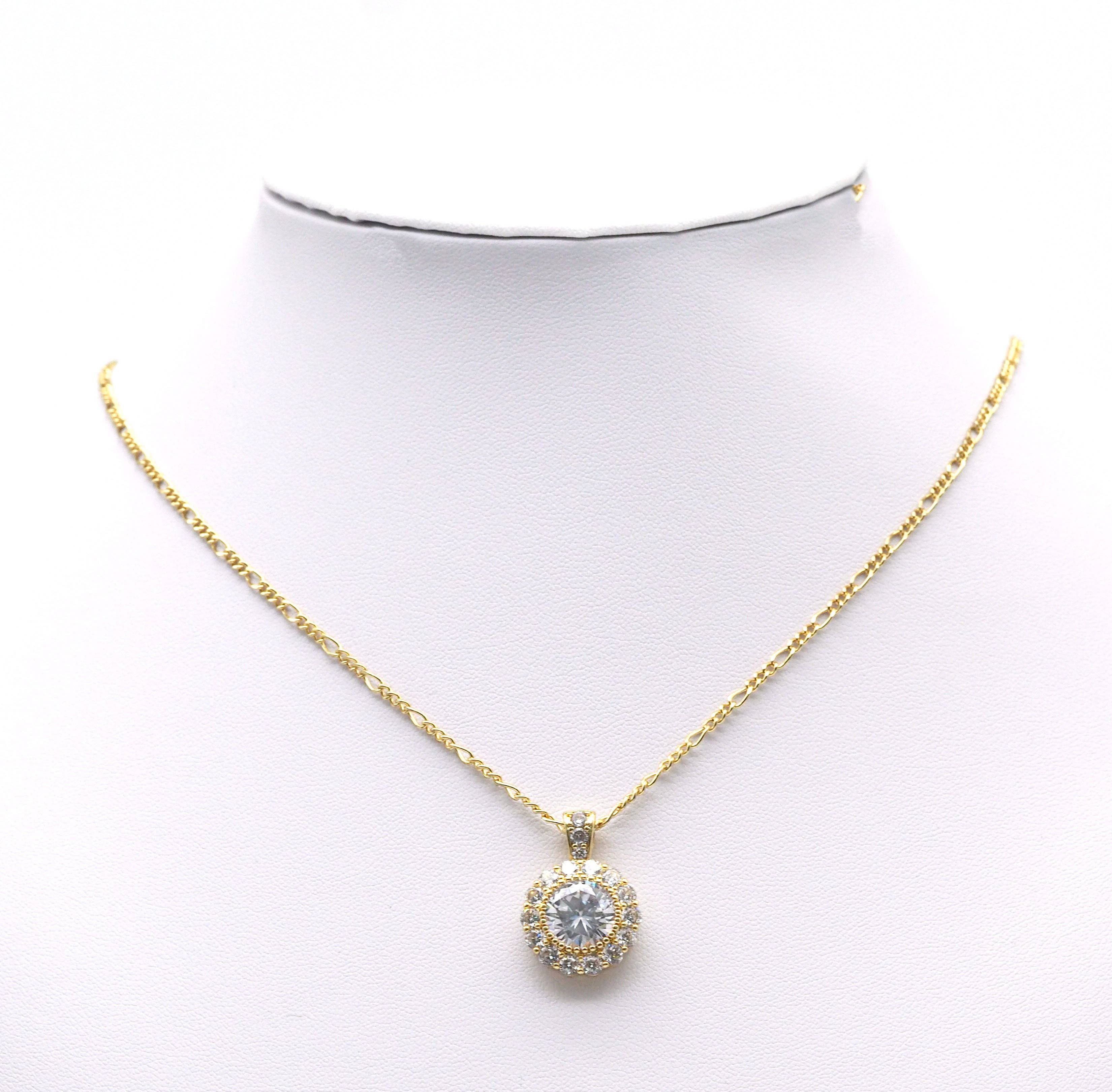 Large Round CZ Flower Charm, Sku#LK664