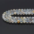 Genuine Yellow Topaz Round Smooth Beads, 6mm/8mm, Sku#U1641