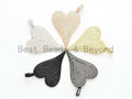 CZ Large Heart Pendant, Sku#F559