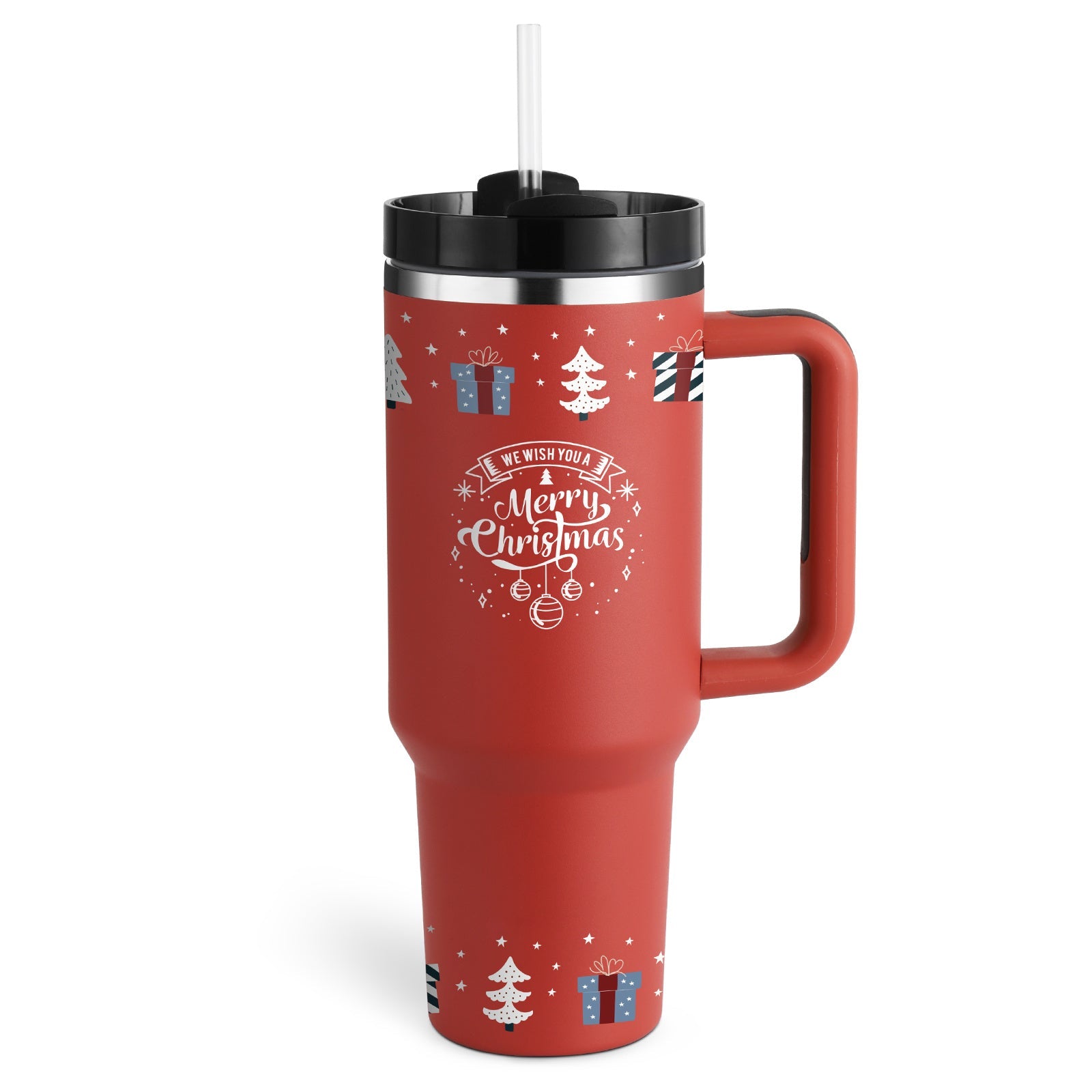 Gobelet isotherme 1,2 L avec poignée et paille, en acier inoxydable, anti-déversement, tasse à café isotherme sous vide avec couvercle, mug conique, cadeaux pour la Saint-Valentin, convient pour la voiture, la salle de sport, le bureau, les voyages