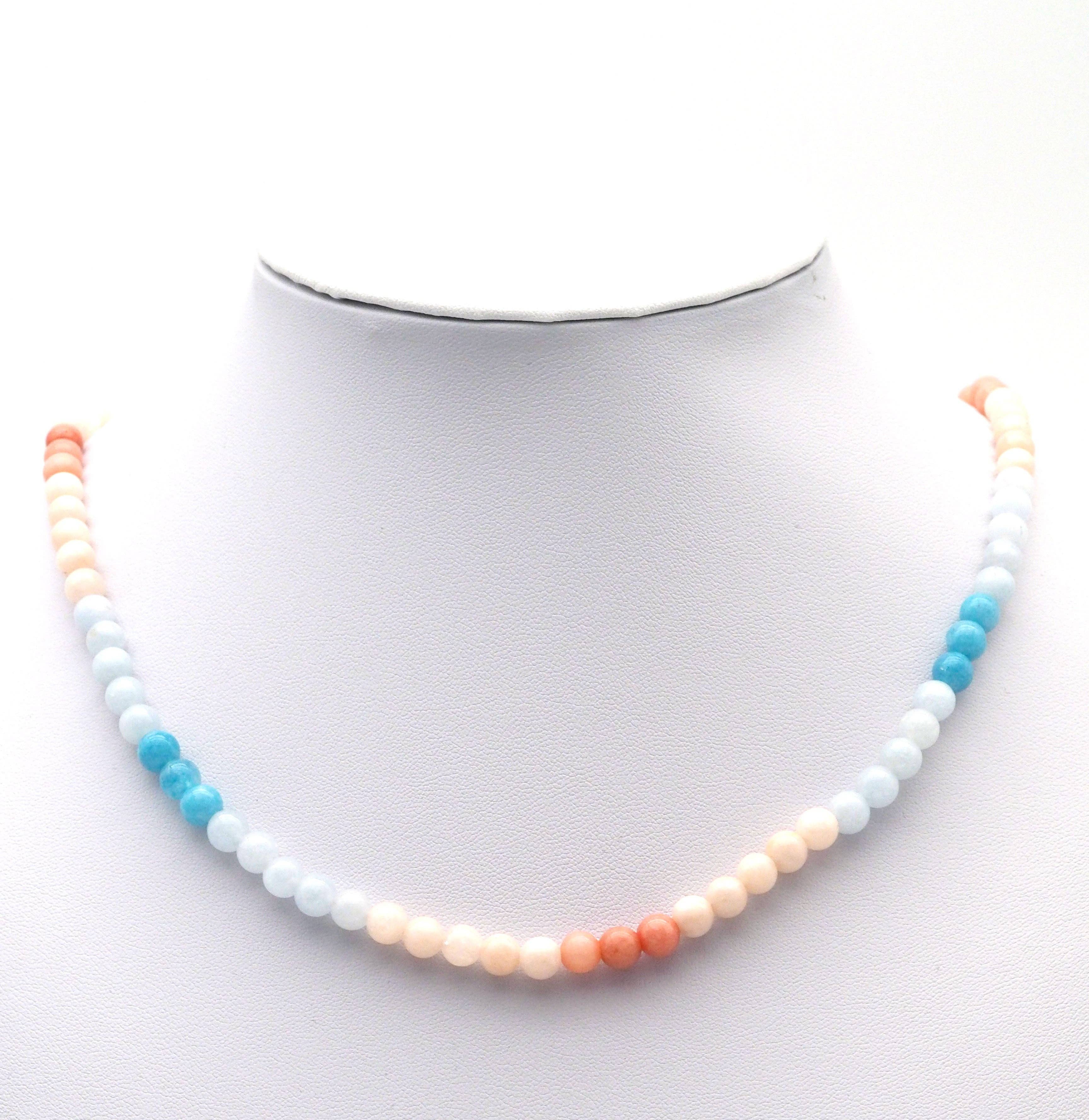 Mixed Color Jade Round Smooth Beads, Sku#U1429