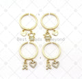 CZ Girl/Boy with Heart On Round Adjustable Ring, Sku#X286