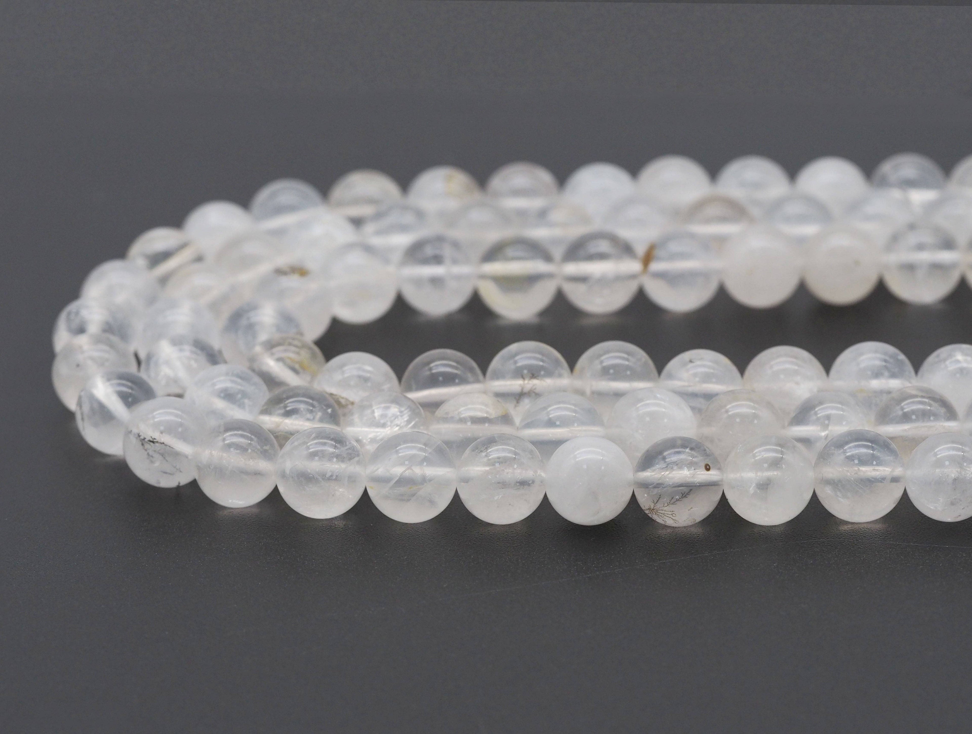 Genuine Picture Milky Quartz Round Smooth Beads, Sku#U1357