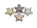 Colorful CZ Clear Micro Pave Star Pendant,Five Star Shaped Pave Pendant,Gold/Rose Gold/Silver/Gunmetal plated,29x31mm, Sku#F716