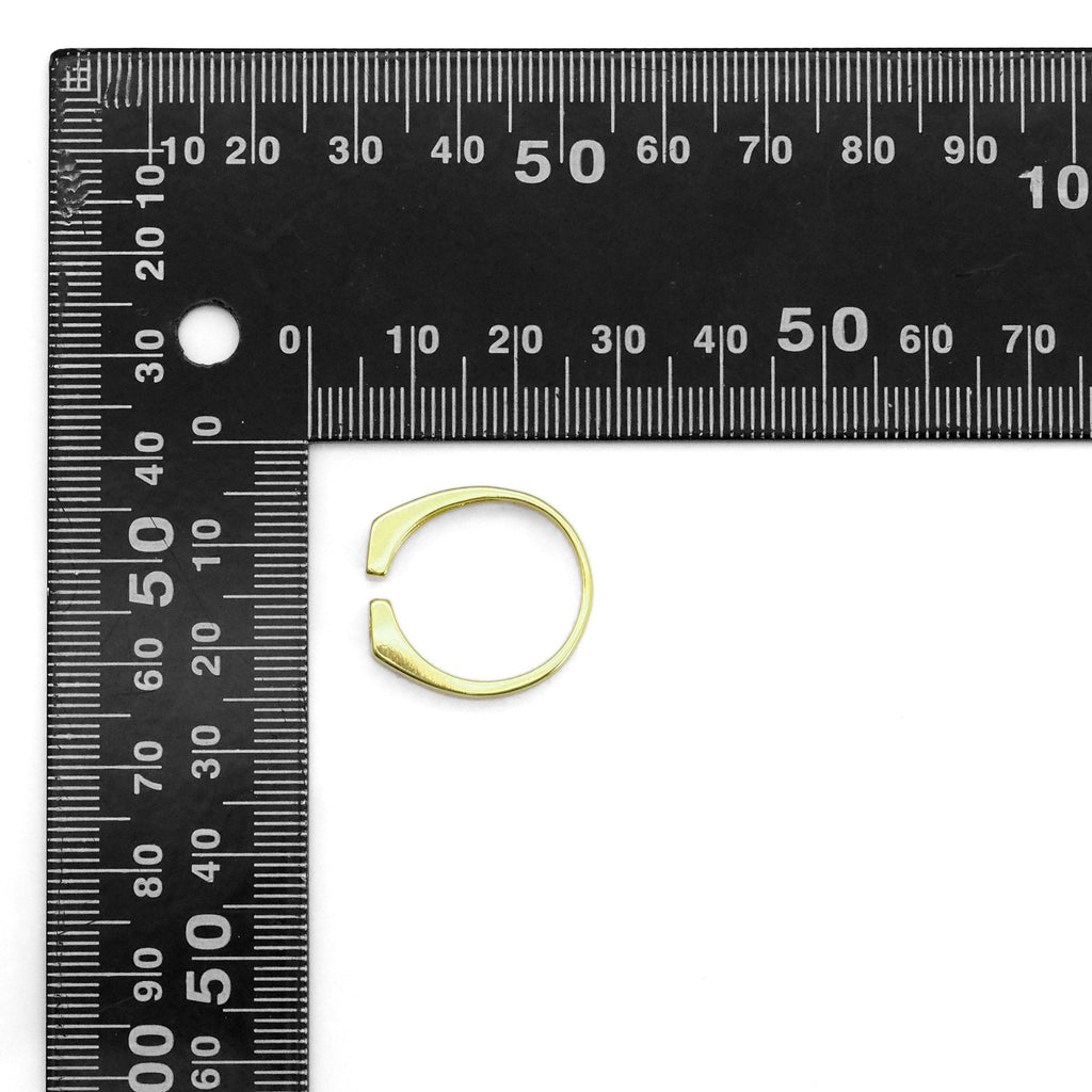 CZ Gold Cresent Moon Star Adjustable Ring, Sku#Y900