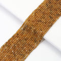 Genuine Yellow Tourmaline Faceted Cube Beads, 2.5mm, Sku#U1524