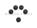 Black CZ Pave On Black Micro Pave Button Round Spacer Beads for Bracelet/Necklace, Spacer Beads, 11mm, sku#C98